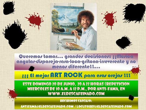 ¡El mejor Art Rock para esas orejas! Este dominguín alegre, día del niño envuelto -y del padre por cierto- el Dese y Sam llenarán tu pantalla y tus orejas con óleo, acrílico, acuarela...