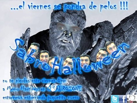 Este viernes se va a poner de pelos en el Sabro-Halloween Ponte tu disfraz y mueve tu esqueleto al ritmo de las cadenciosas melodías que Memo Martínez te presentará: muchas rolas espantosamente bailadoras y escalofriantemente sabrosas, recordando que las calaveras todas...