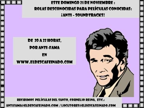 Anti-soundracks ¿Cuál es tu película favorita? Además de Titanic… ¿Cuál es tu escena favorita? Además de la de Titanic… Y mejor aun: ¿Cuál fue tu faje favorito en un cine? Además...