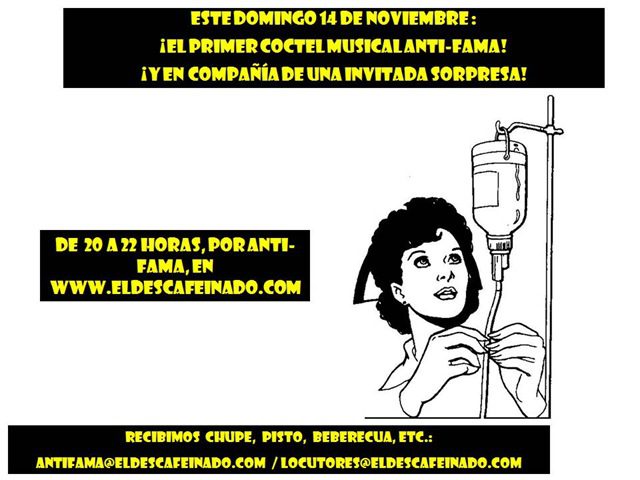 No dejes de acompañar al Dese y una nueva invitada del programa este domingo, a nuestro primer coctel musical Anti-Fama: Indie, Dreamy, Experimental, Dance Rock, Shoegaze, y muchos más géneros...