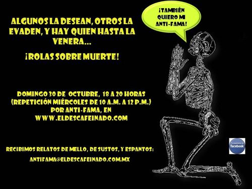 Flyer ANTI FAMA Rolas de Muerte 30-10-11