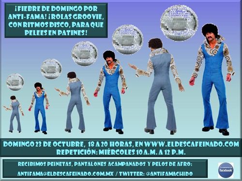 Flyer Fiebre de Domingo por Anti-Fama 23-10-11