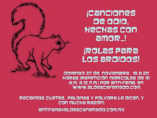 Flyer Anti-Fama Rolas Ardidas 27-11-11 Flyer Anti-Fama Rolas Ardidas 27-11-11